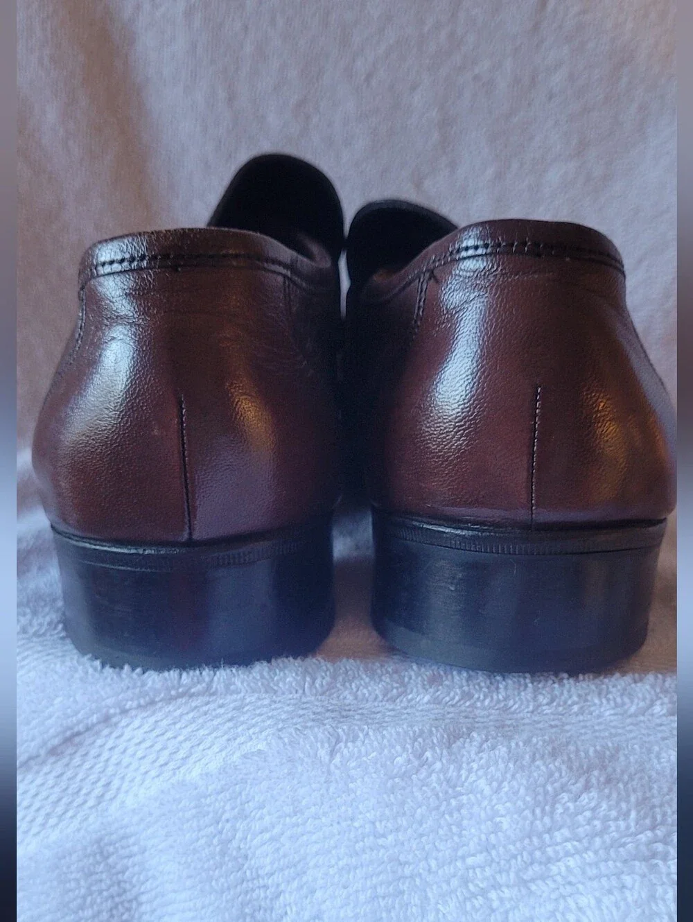 Vintage Florsheim Men's Brown Leather Tassel Loafers Slip-On 8D Excellent